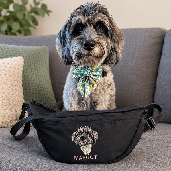 Custom Embroidered Pet Portrait Cross Body Bag - Lucy and Lola Shop