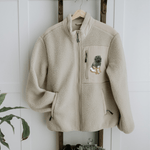 Custom Printed Pet Portrait Recycled Sherpa Jacket - Lucy and Lola Shop