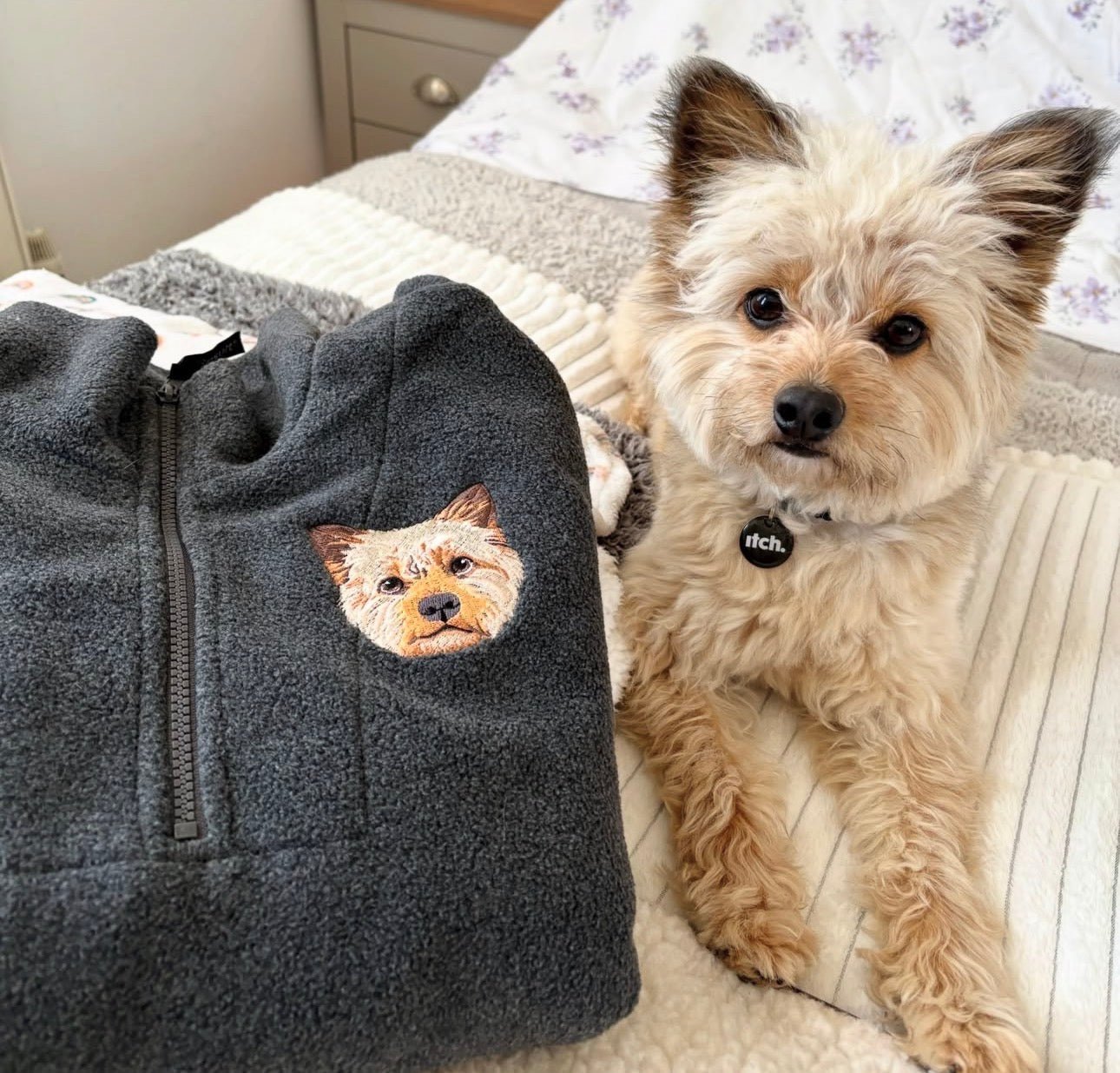 Embroidered Fleeces With Your Pet's Portrait | From £60 - Lucy and Lola Shop