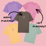 Custom Postcard Style Pet Portrait Printed Hiking T-shirt