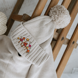 Autumn Custom Embroidered Pet Portrait Beanie & Scarf Set