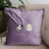 Embroidered Pet Portrait Velvet Cushion