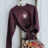 Autumn Design Embroidered Pet Portrait Organic Sweatshirt