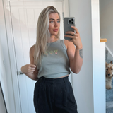 Embroidered House Plants Tank Top