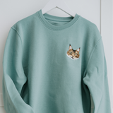 Embroidered Pet Portrait Organic Sweatshirts – 50% Off