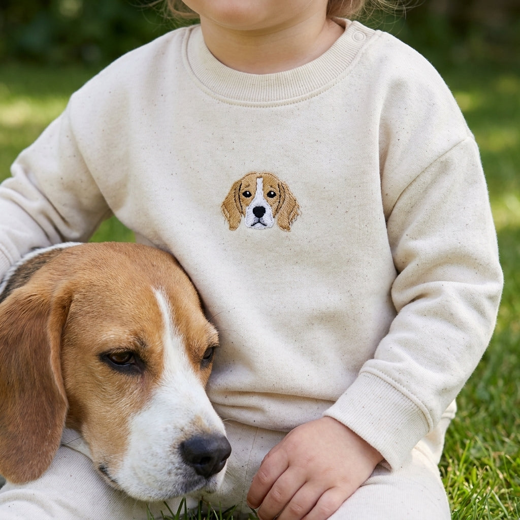 Embroidered Pet Portrait Baby Sweatshirt