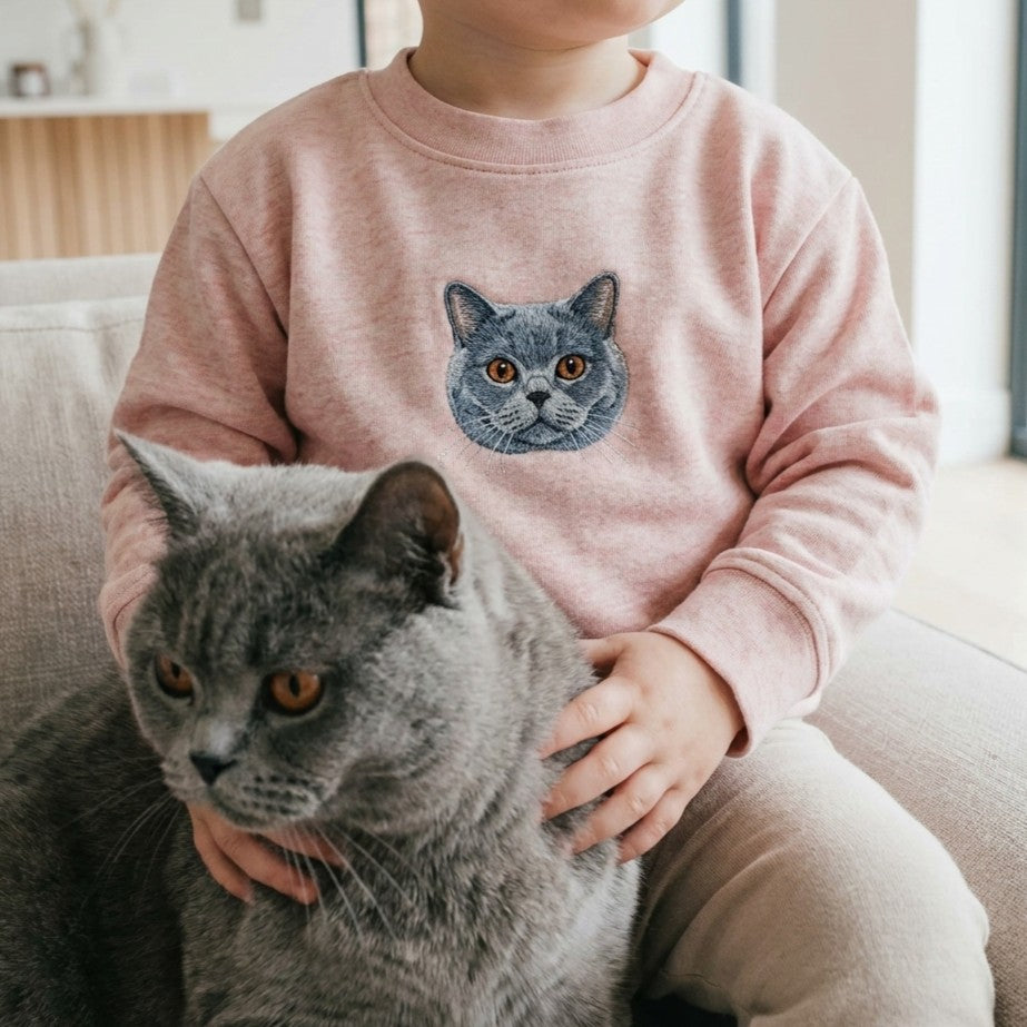 Embroidered Pet Portrait Baby Sweatshirt