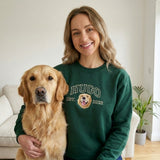 Custom Pet Portrait Embroidered College Sweatshirt