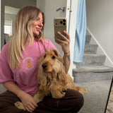 Custom Pet Portrait Printed Flower Garden T-shirt