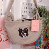 Embroidered Pet Portrait Cross Body Bag