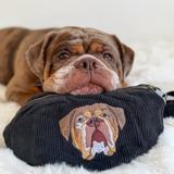 Embroidered Pet Portrait Cord Cross Body Bag