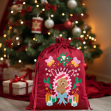 New: Printed Pet Portrait Velvet Christmas Sack Stocking