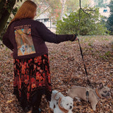 Printed Pet Portrait Autumn Walks Organic Sweatshirt