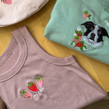 Strawberry Embroidered Tank Top