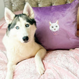 Embroidered Pet Portrait Velvet Cushion Covers – 50% Off