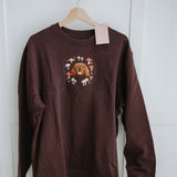 New: Autumn Design Embroidered Pet Portrait Organic Sweatshirt