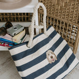 Embroidered Pet Portrait Beach Bag
