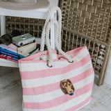 Embroidered Pet Portrait Beach Bag