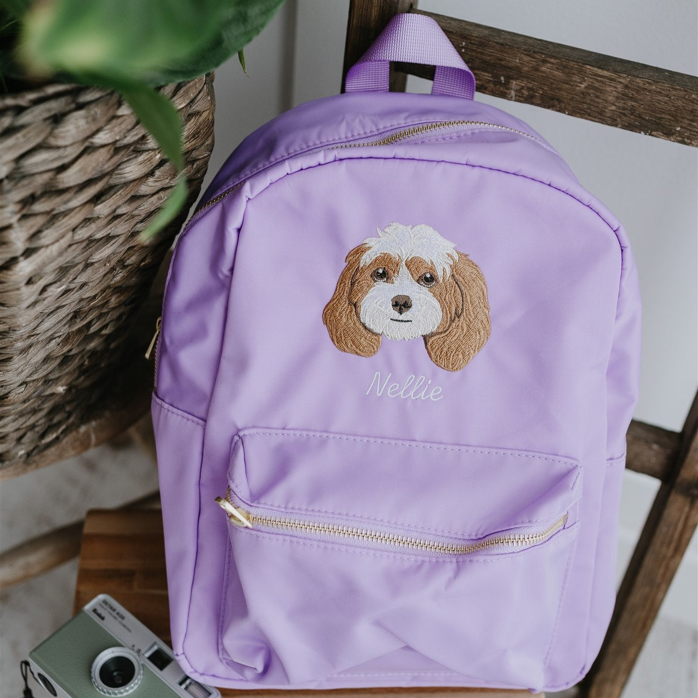Embroidered Pet Portrait Backpack