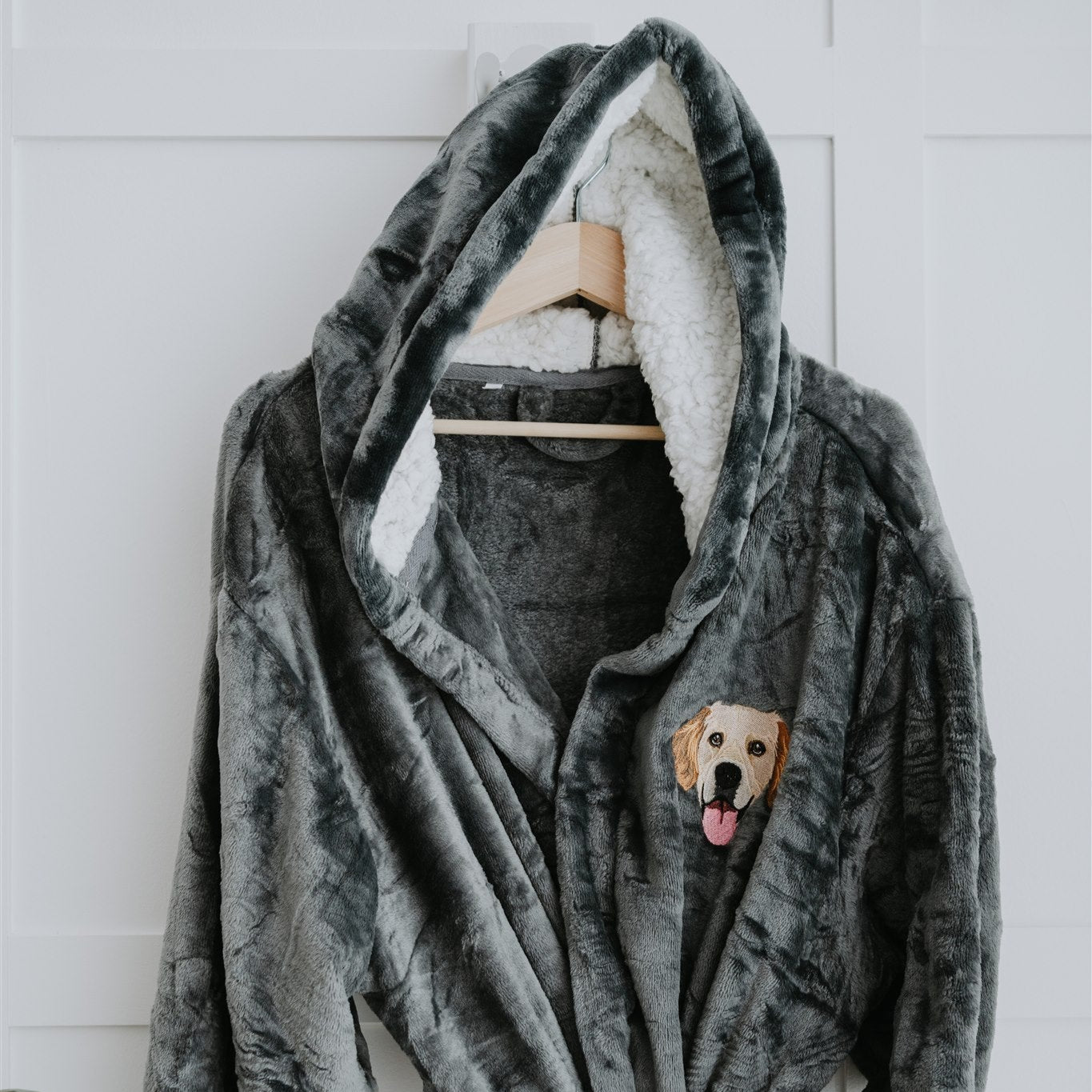 Embroidered Pet Portrait Dressing Gown