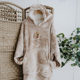 Embroidered Pet Portrait Hooded Blanket