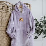 Embroidered Pet Portrait Hooded Blanket
