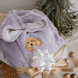 Embroidered Pet Portrait Hooded Blanket