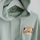 Embroidered Pet Portrait Organic Crop Hoodie Sweatshirt