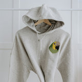Embroidered Pet Portrait Organic Crop Hoodie Sweatshirt