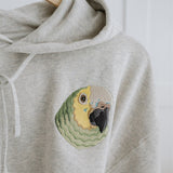 Embroidered Pet Portrait Organic Crop Hoodie Sweatshirt