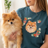 Printed Pet Portrait Strawberry Organic T-Shirt