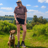 Custom Postcard Style Pet Portrait Printed Hiking T-shirt