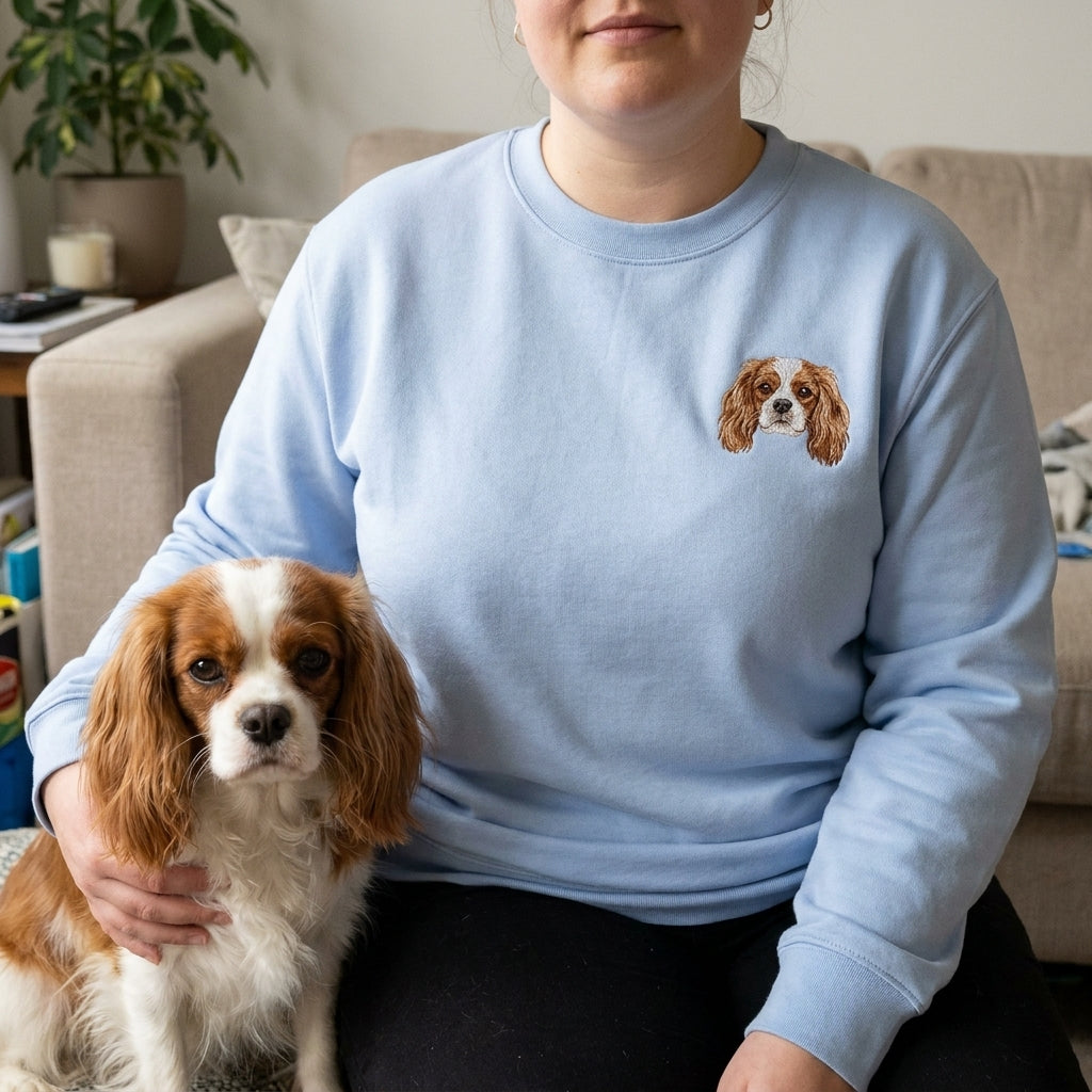 Custom Embroidered Pet Portrait Sweatshirt