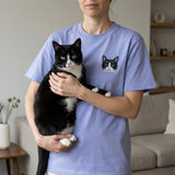 Custom Pet T-Shirt with Embroidered Portrait