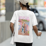 British Coast Custom Pet Portrait Organic T-Shirt