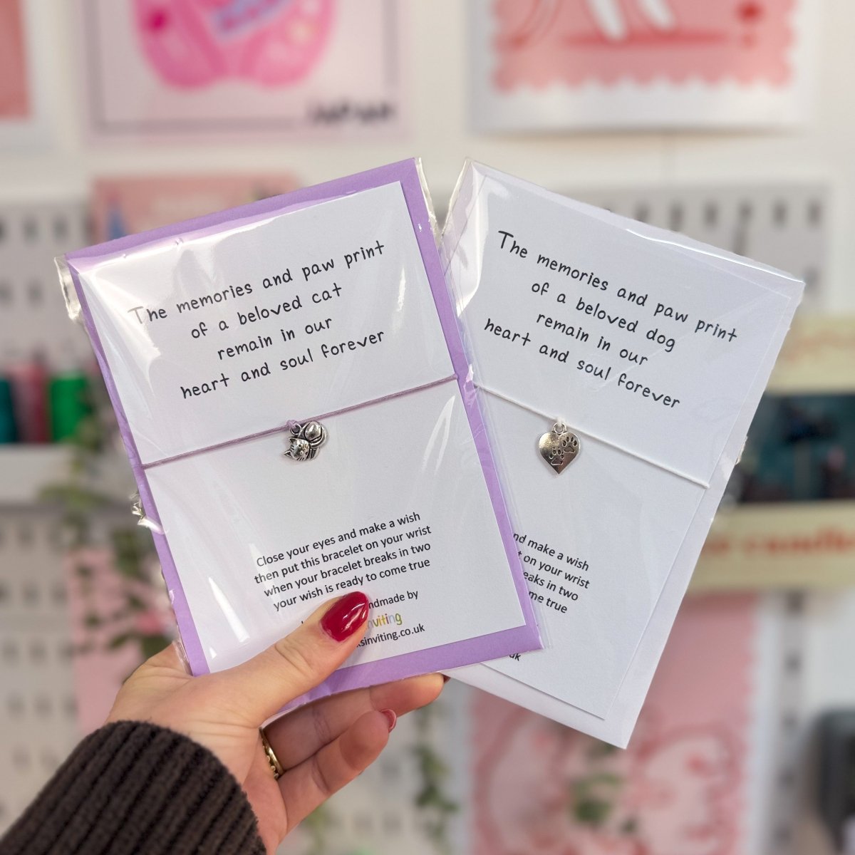 Cat or Dog Pet Wish/ Pet Memorial Bracelet - Lucy and Lola Shop