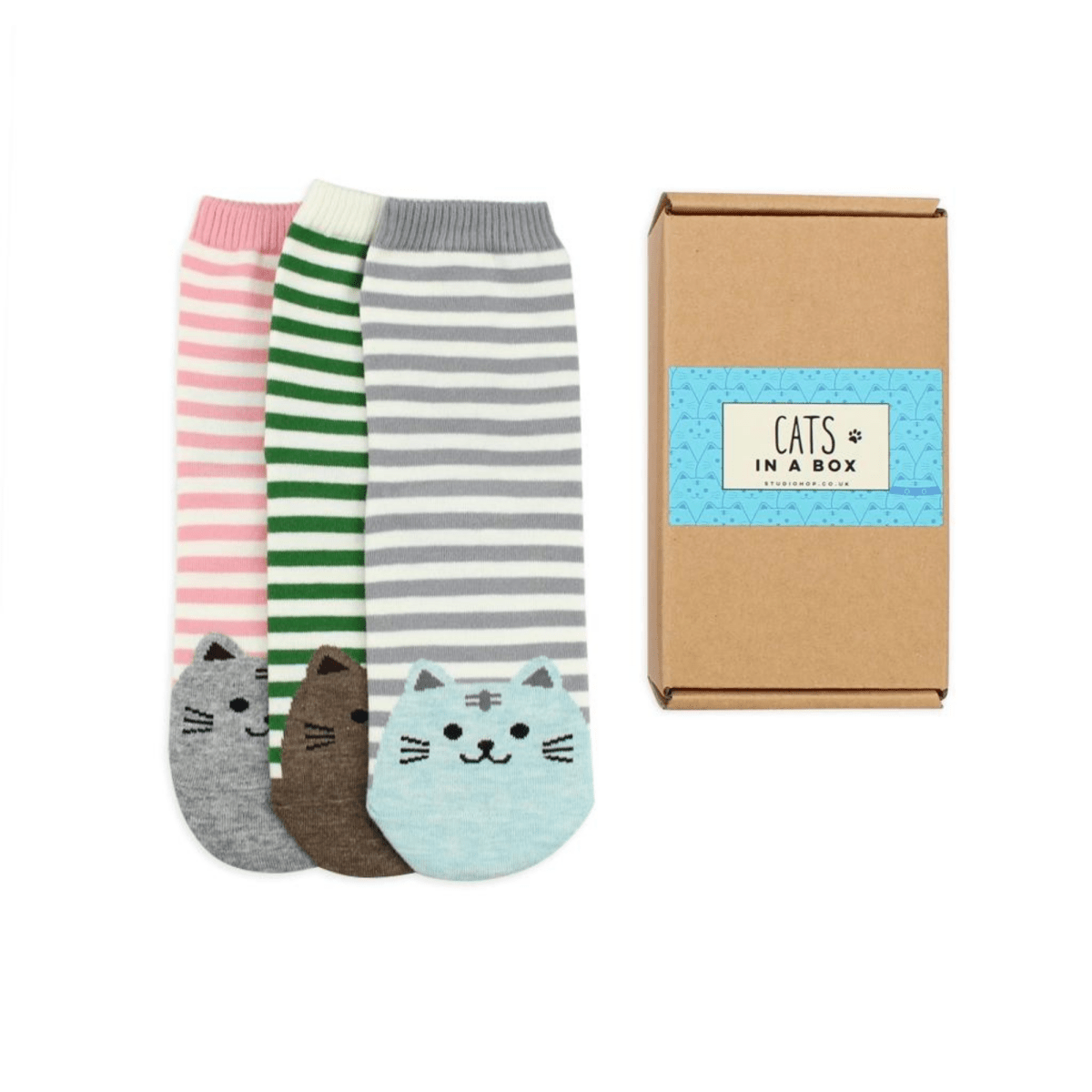 Cat Socks in a Box - Lucy and Lola Shop