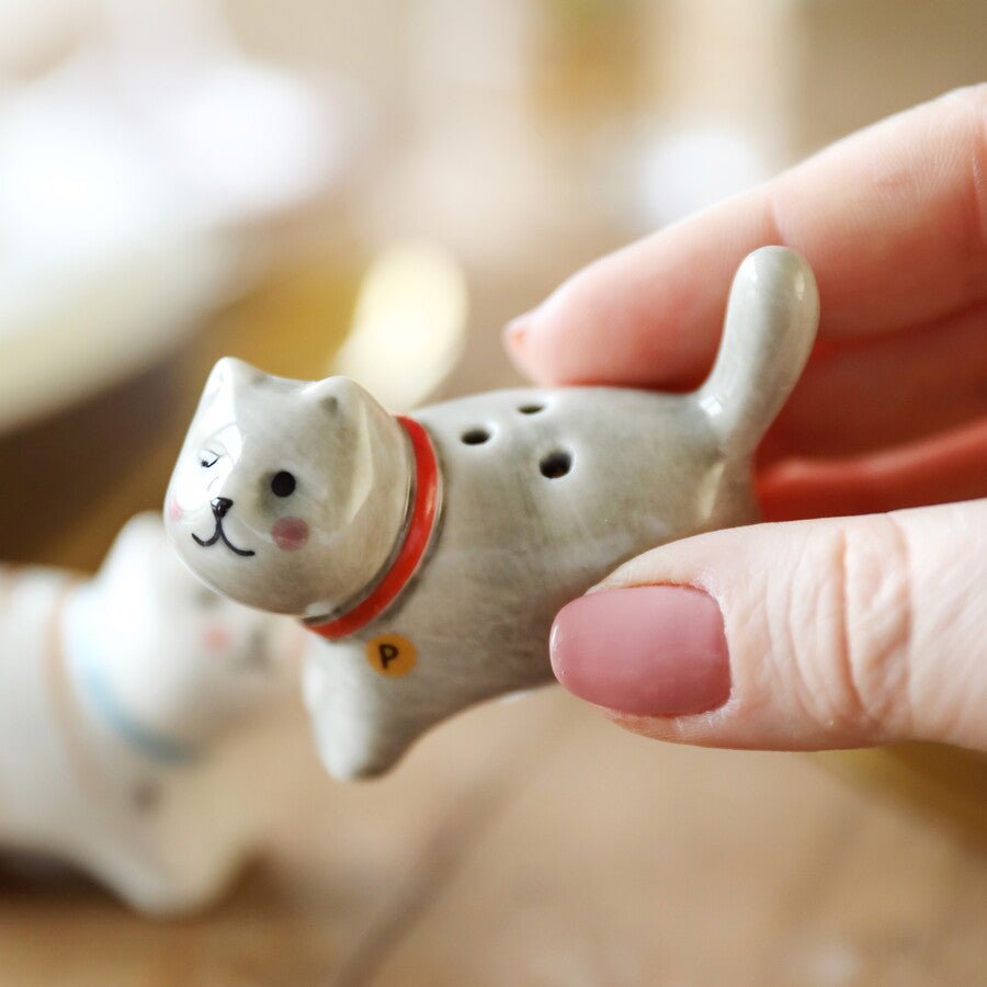 Ceramic Cat Salt and Pepper Shakers - Lucy and Lola Shop