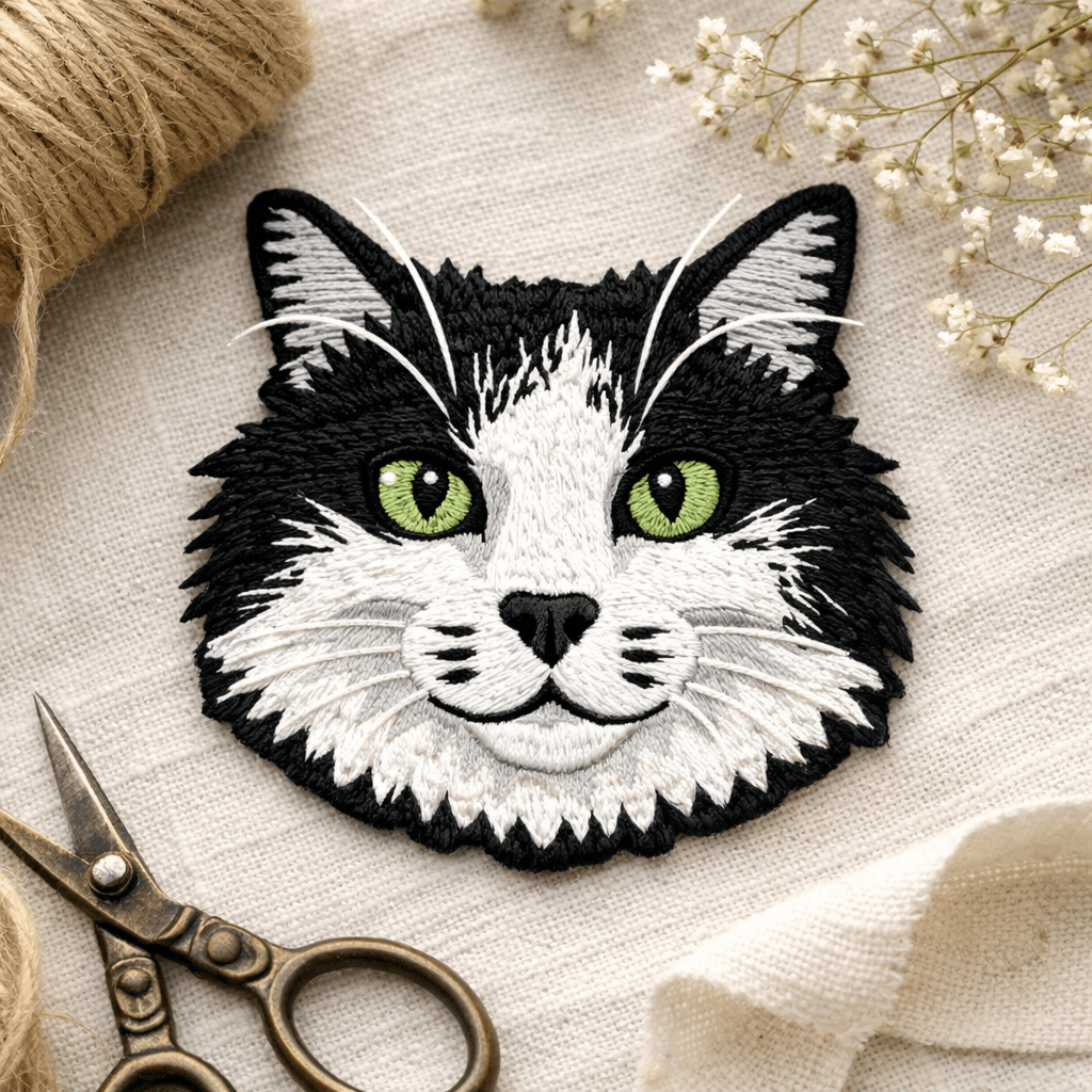 Custom Embroidered Pet Portrait Badge - Lucy and Lola Shop