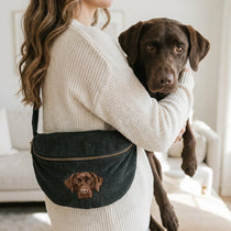 Custom Embroidered Pet Portrait Cord Cross Body Bag - Lucy and Lola Shop