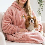 Custom Embroidered Pet Portrait Hooded Blanket - Lucy and Lola Shop
