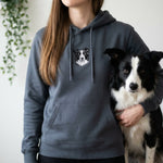 Custom Embroidered Pet Portrait Hoodie Sweatshirt - Lucy and Lola Shop