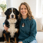 Custom Embroidered Pet Portrait Hoodie Sweatshirt - Lucy and Lola Shop