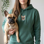 Custom Embroidered Pet Portrait Hoodie Sweatshirt - Lucy and Lola Shop