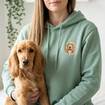 Custom Embroidered Pet Portrait Hoodie Sweatshirt - Lucy and Lola Shop