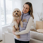 Custom Embroidered Pet Portrait Polar Puffer Gilet Body Warmer Jacket - Lucy and Lola Shop