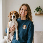 Custom Embroidered Pet Portrait Sweatshirt - Lucy and Lola Shop