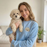 Custom Embroidered Pet Portrait Sweatshirt - Lucy and Lola Shop