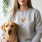 Custom Embroidered Pet Portrait Sweatshirt - Lucy and Lola Shop