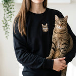 Custom Embroidered Pet Portrait Sweatshirt - Lucy and Lola Shop
